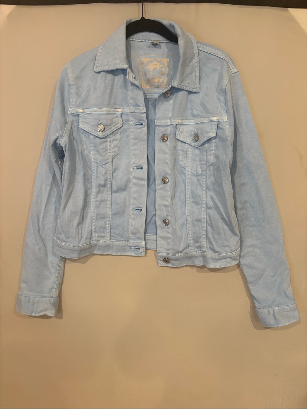 Michael Kors Pale Blue Denim Trucker Jacket - Women's